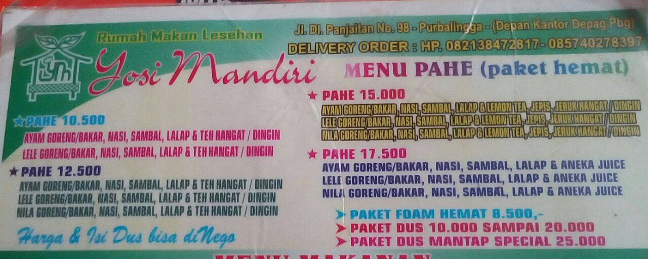 Ada Senyum Manis dan Pahe di Rumah Makan Yosi Mandiri