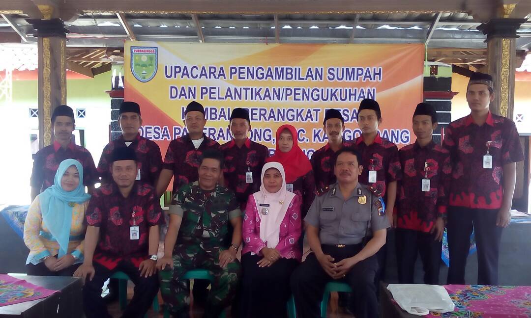 Kades Pagerandong Harap Perangkat Desa Amalkan Sumpah Sepenuh Hati