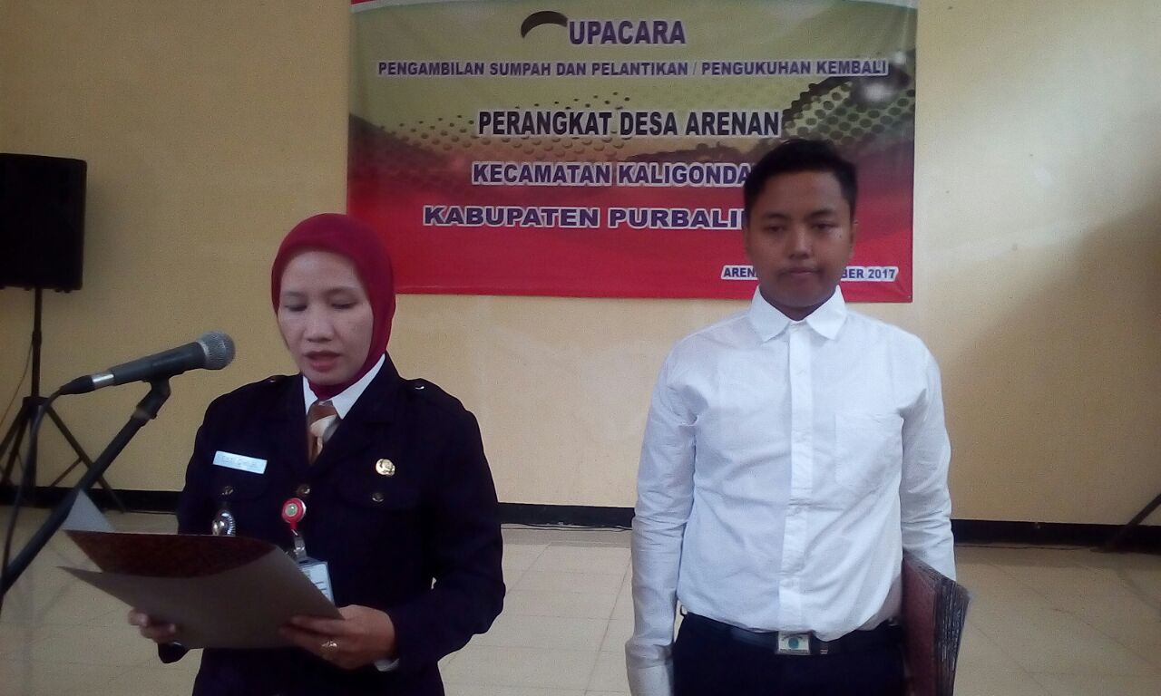 Arenan Laksanakan Pelantikan, Kecamatan Kaligondang Selesai Penataan Perangkat