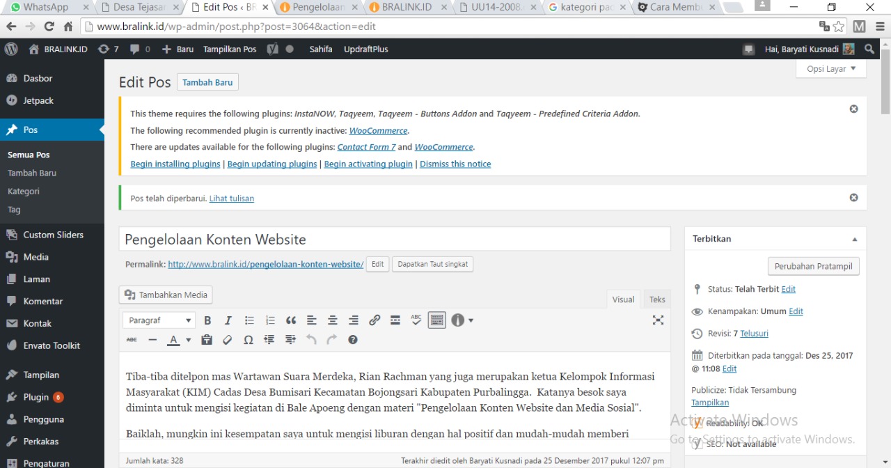Pengelolaan Konten Website