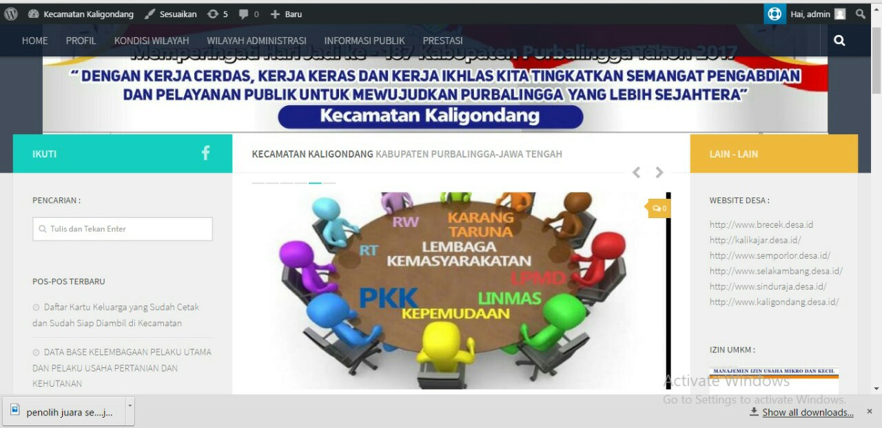 Wujud Cinta Saya Untuk  Kaligondang