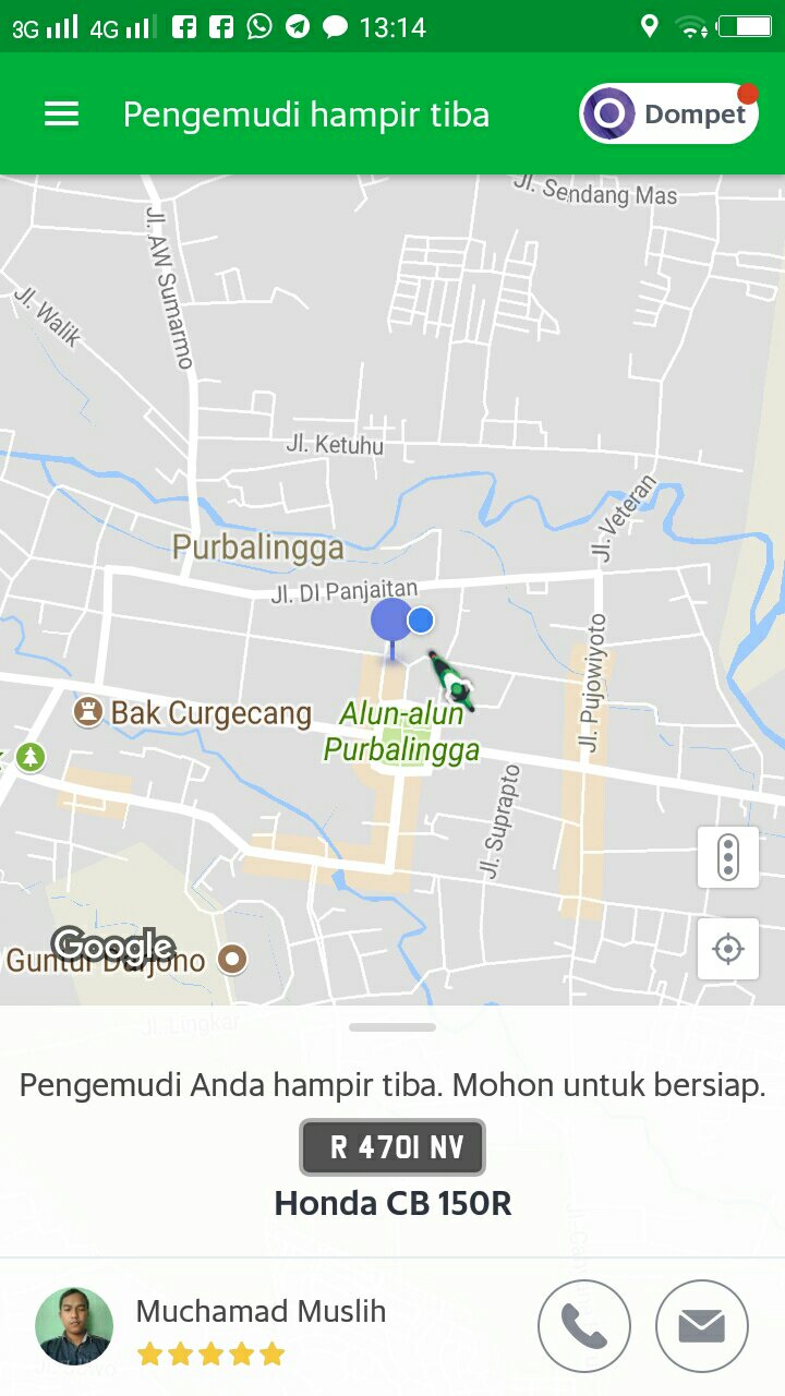 Mencoba Grab di Purbalingga