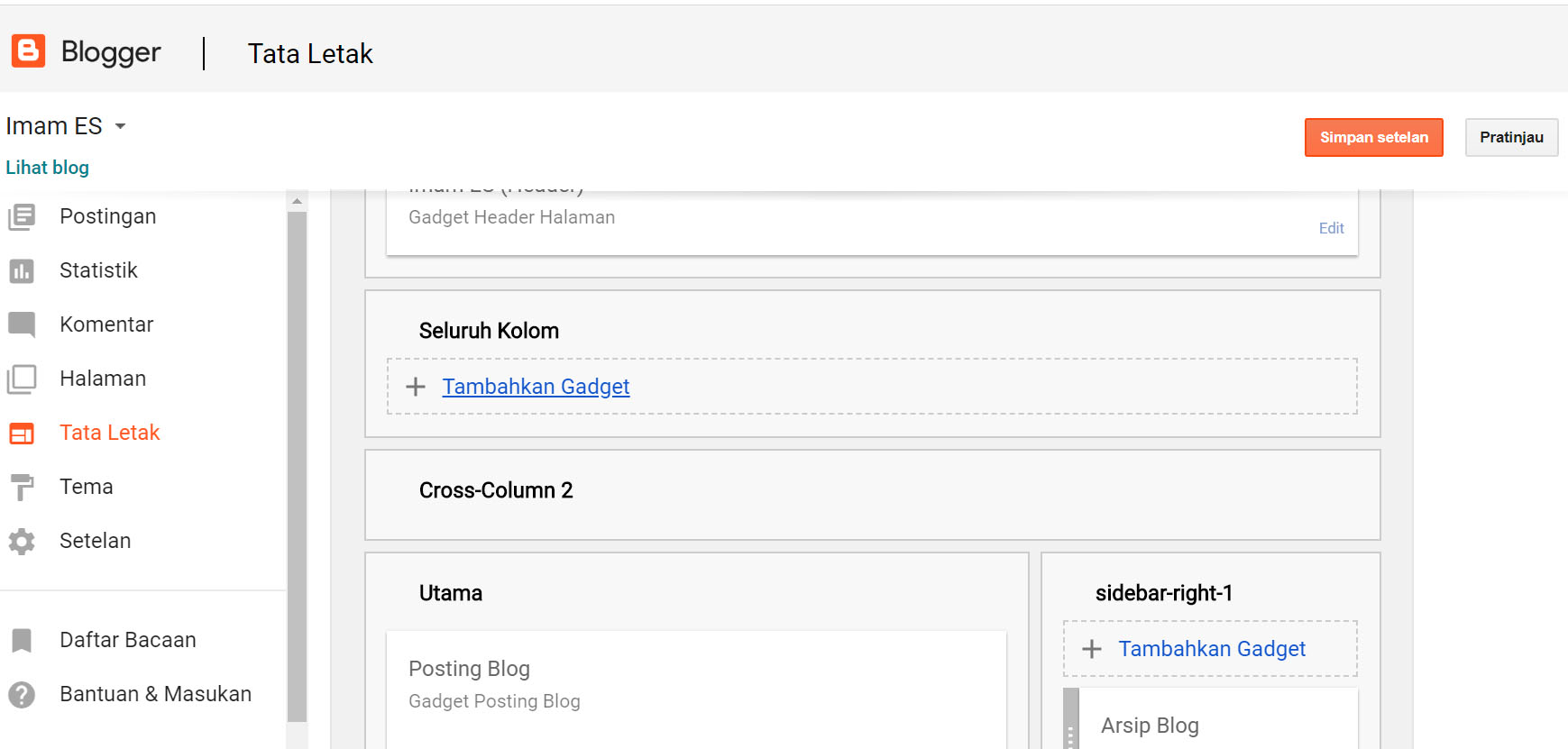 Cara Membuat Menu pada blogspot