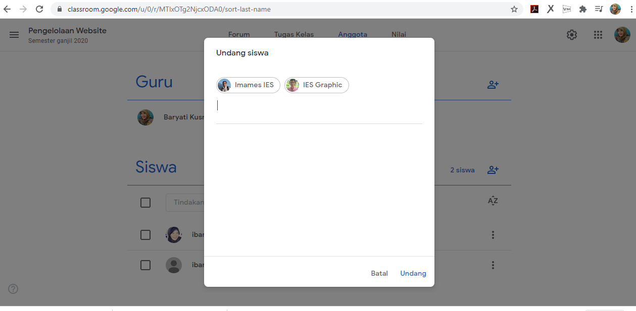 Cara Mendaftarkan Siswa Pada Google Classroom