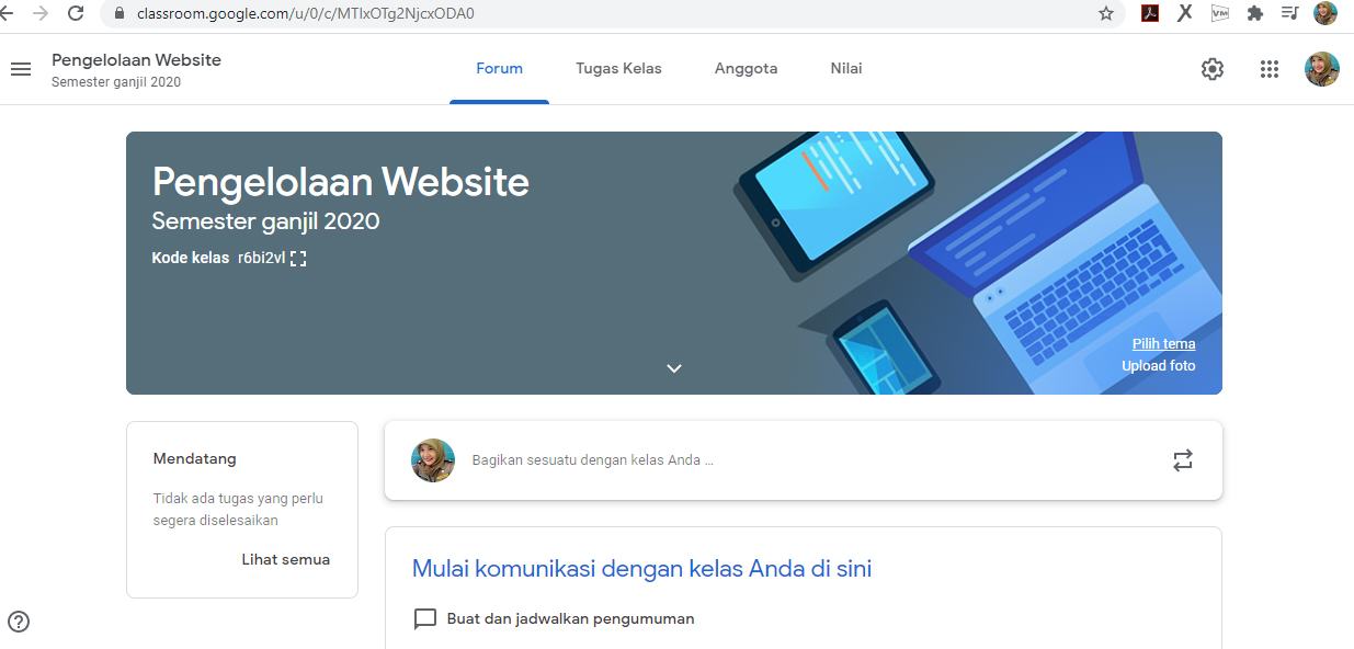 Membuat Kelas Baru Dengan Google Classroom