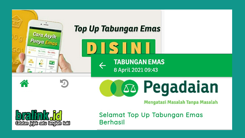 Cara Top Up Tabungan Emas Pegadaian