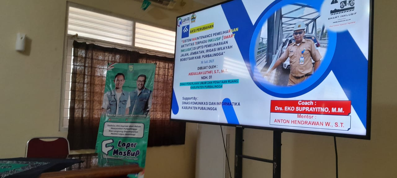 OJT Tim Teknis Lapor Mas Bupati Dukung Aksi Perubahan SMART INKLUSIF di UPTD Bobotsari
