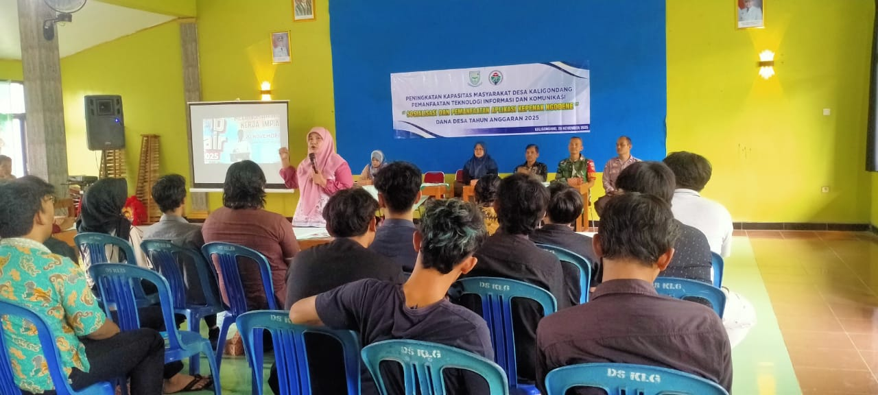 Pemdes Kaligondang Gelar Pelatihan Pemanfaatan TIK “Aplikasi Kepenak Ngodene” untuk Karangtaruna